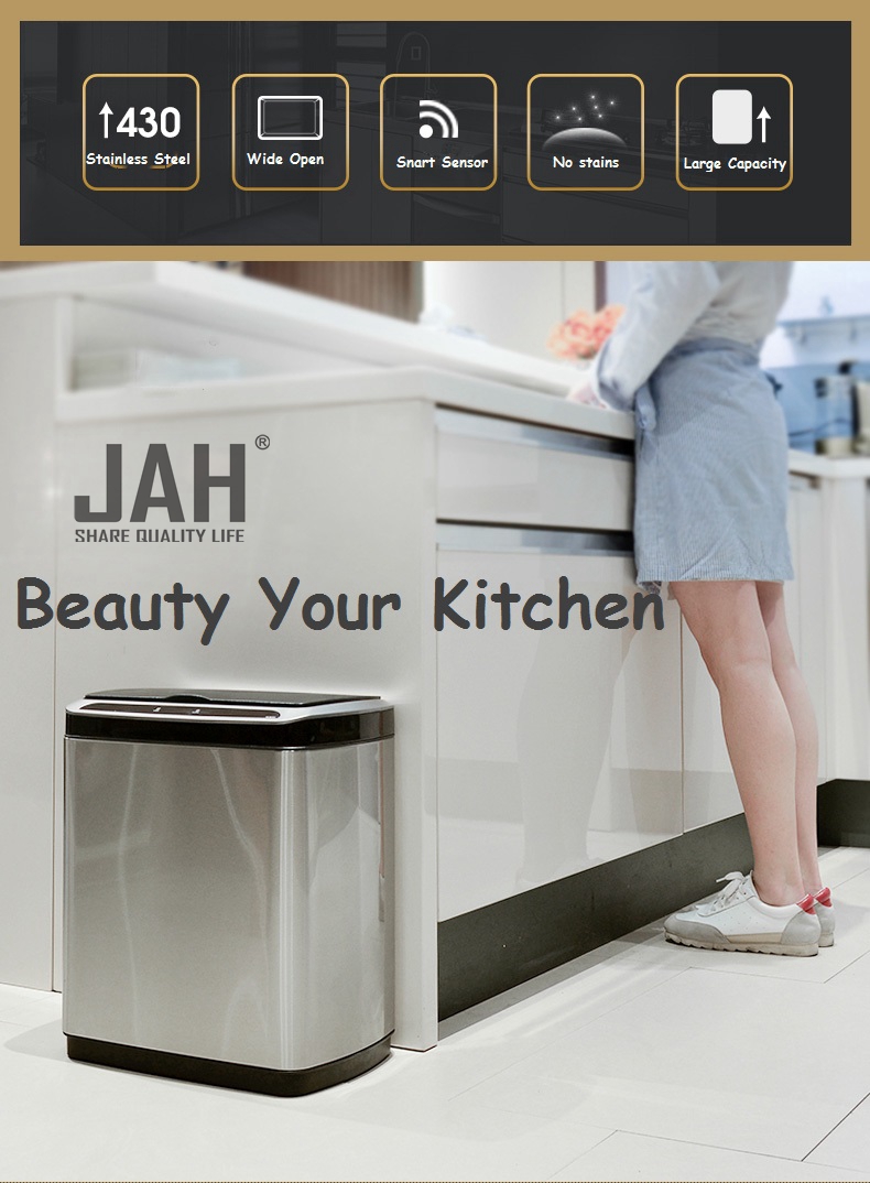 Induction Sensor trash can for kitchen