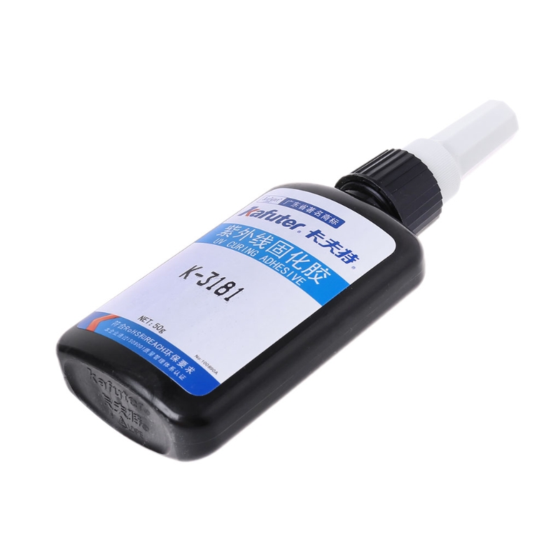 Kafuter K-3181 UV Light Adhesive Strong Bonding For Metal Glass Cure Glue 50PB