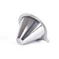 Stainless Steel Baskets Coffee Filters Pour Over Coffee Dripper Maker Reusable Coffee Filter Holder Metal Mesh Funnel