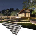 Stainless steel recessed deck pathway linear step light