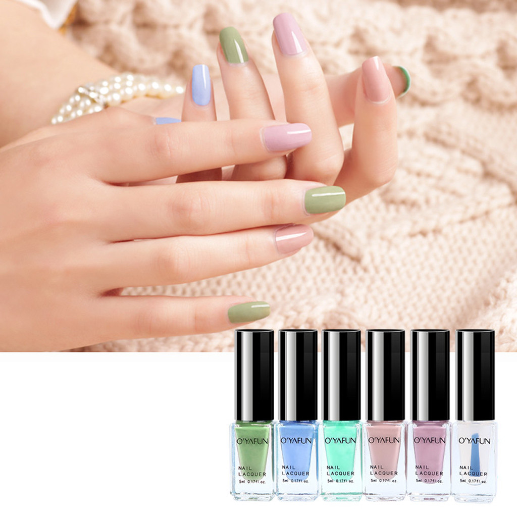 New 36ml Water Based Nail Polish Peelable Health Nontoxic Breathable 6 Color Neon Nail Polish Set Gel Nail Polish Set Neon