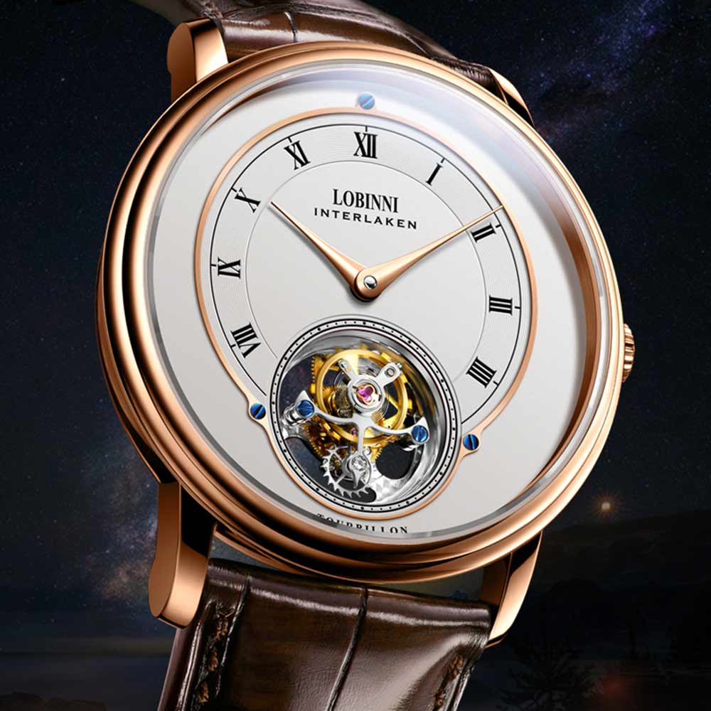 Switzerland Lobinni Luxury Brand Tourbillon Mechanical Watch For Men Skeleton Watch Mens Business reloj hombre Waterproof 8882