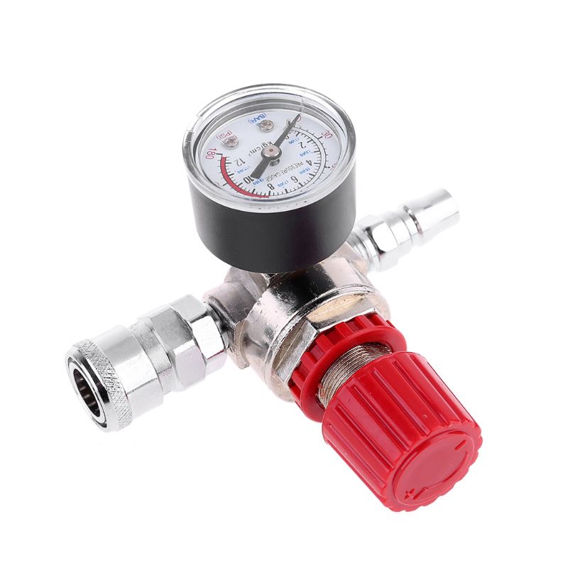 Pressure Regulator Switch Control Valve Gauge with Male/Female Connector for Air Compressor Air Pump Accessories