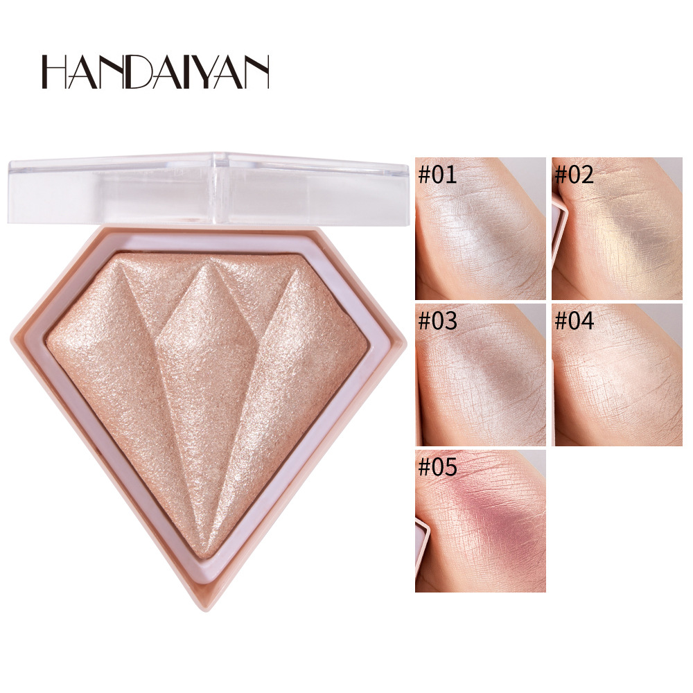 Diamond Highlighter Powder Glitter Palette Makeup Facial Bronzer Glow Face Contour Shimmer Powder Illuminator Highlight Cosmetic