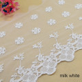 21cm width white lace cotton embroidery lace french lace ribbon fabric guipure diy trims warp knitting sewing Accessories#4126