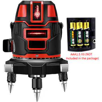 635nm 5 lines 6 points green/red laser level 360 degree rotary Self leveling cross laser line level with outdoor mode