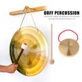 Hand Gong Copper Cymbals with Wooden Stick Chapel Opera Percussion Kids Toy Traditional Chinese Folk Musical Instrument Toy