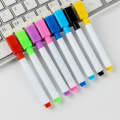 8 Pcs/lot Colorful black School classroom Whiteboard Pen Dry White Board Markers Built In Eraser Student children's drawing pen