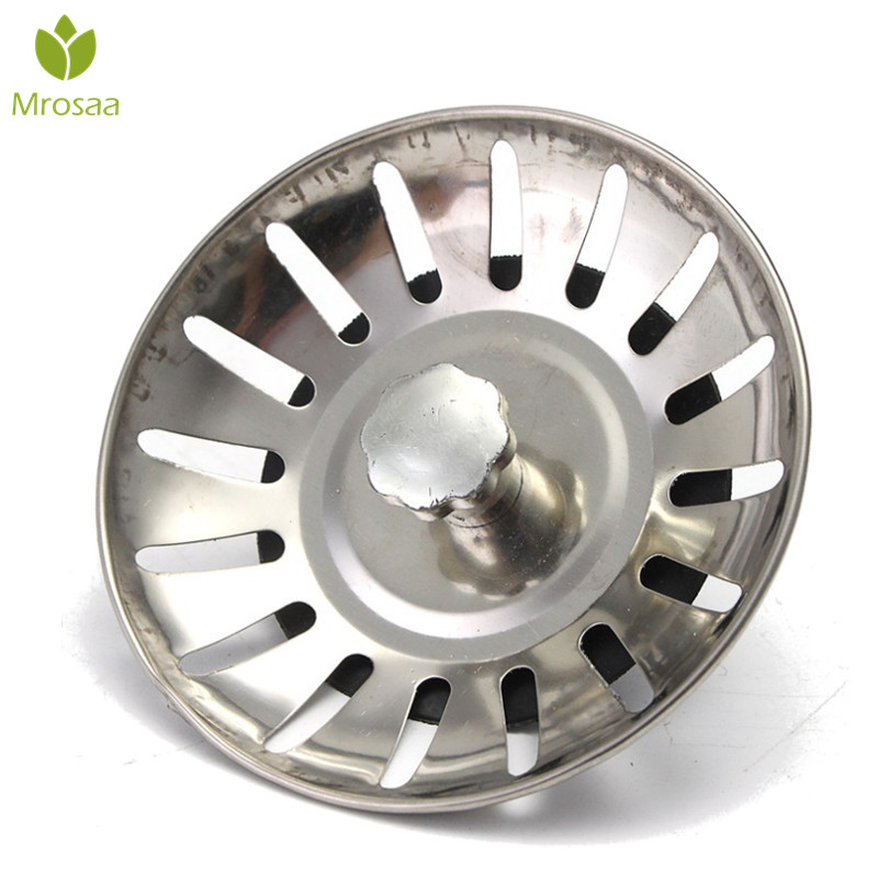 Mrosaa 201 Stainless Steel 81mm Kitchen Sink Drain Mesh Stopper Hair Scraps Food Debris Plug Strainer Bathroom Basin Sink Filter