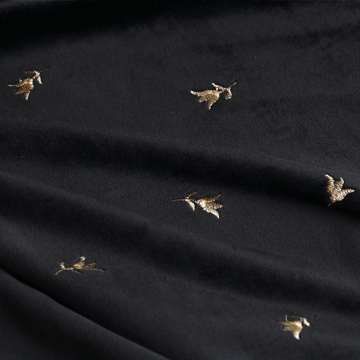 Black gold velvet fabric embroidery Korean velvet suit dress cheongsam suspenders clothing fabric tablecloth background cloth
