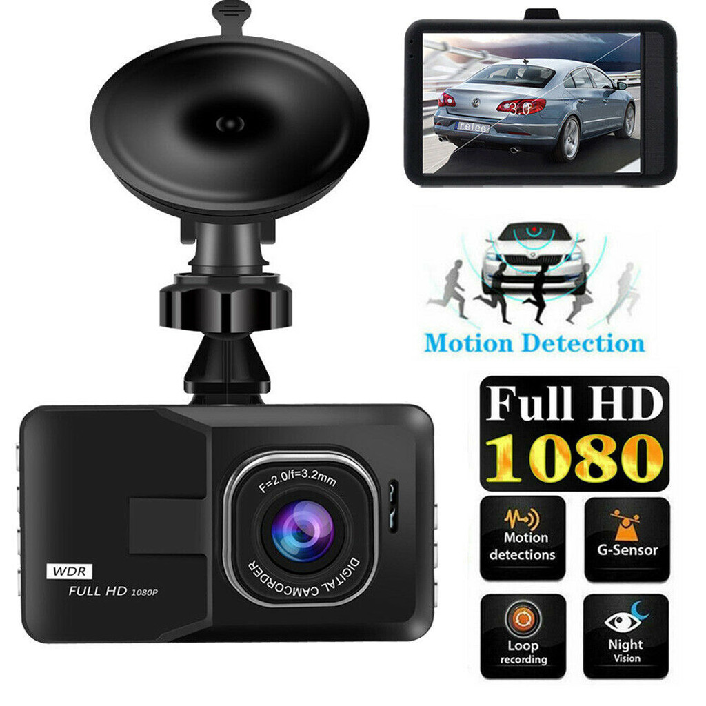 HD 1080P Car DVR Vehicle Camera Video Recorder Dash Cam Night Vision 3.0 inch dashcam dual back truck vidioregistrator registrar