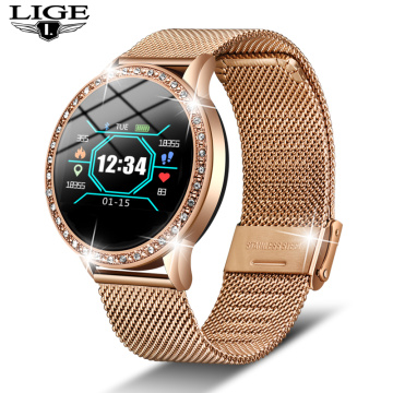 LIGE Ladies Smart Watch Women Blood Pressure Heart Rate Monitor Fitness tracker Sport Smart Band Alarm clock reminder Smartwatch