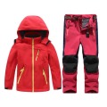 MAZEROUT Winter Boys Girls Waterproof Outdoor Softshell Jackets Kids Fleece Sportwear Camping Windproof Skiing Hiking Pant J31