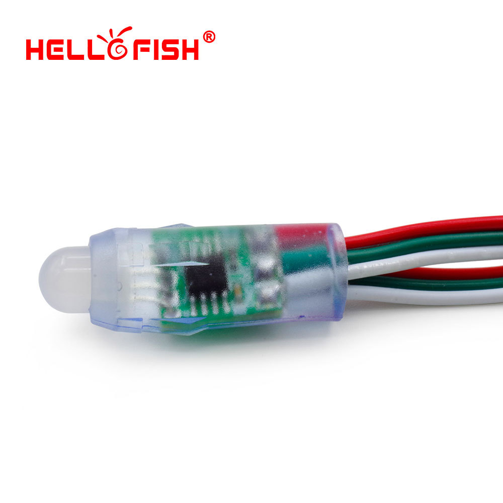 Hello Fish 12mm WS2811 Full Color Pixel Module DC5V IP68 Waterproof Point Lights For Advertisement 50pcs/ lot Free Shipping