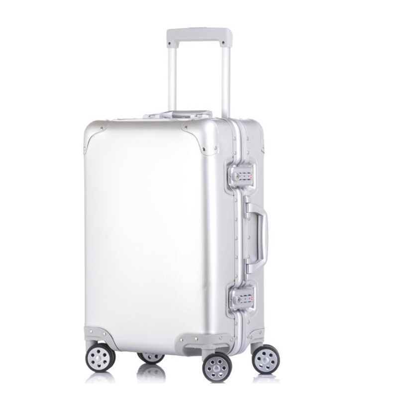 TRAVEL TALE 20"24"26"29" 100% Aluminum Trolley Suitcase With Wheels Spinner Baggage Luggage For Traveling
