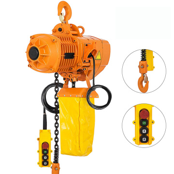 220V/380V 1T 2200Lb Electric Hoist Crane Lift Overhead Garage Winch Chain Hoist for Factories Warehouses Buildings Cargo Lifting