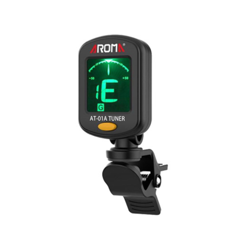 AT-01A/101 Guitar Tuner Rotatable Clip-on Tuner LCD Display for Chromatic Acoustic Guitar Bass Ukulele Guitar Accessories Parts