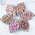 100 PCS 12-17MM Silicone Round Beads Teething 14 MM Icosahedrons Baby Chewable Pacifier Clips Beads BPA FREE Baby Teething Toy