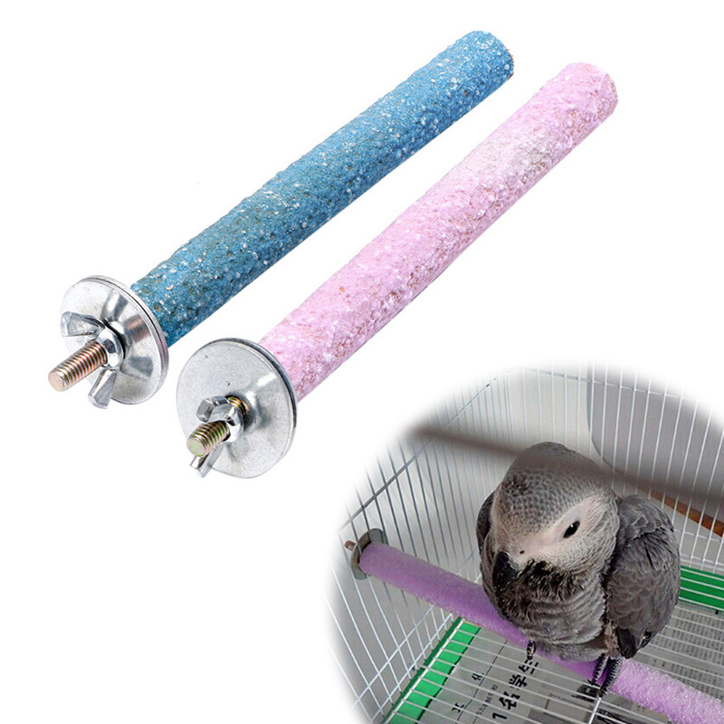 Colorful Pet Bird Chew Paw Grinding Toys Parrot Harness Cage Budgie Clean Tool Random color