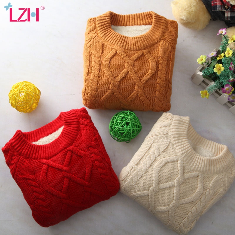 LZH Autumn Winter Toddler Boys Girls Sweater For Kids Knitted Thick Warm Sweater Children Sweaters Clothing 4 5 6 7 8 9 10 Years