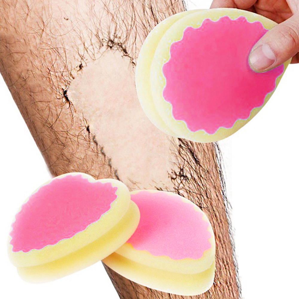 1pcs Magic Painless Hair Removal Depilation Sponge Pad Remove Hair Remover Facial Effective Leg Arm Body Hair Removal Cream Tool