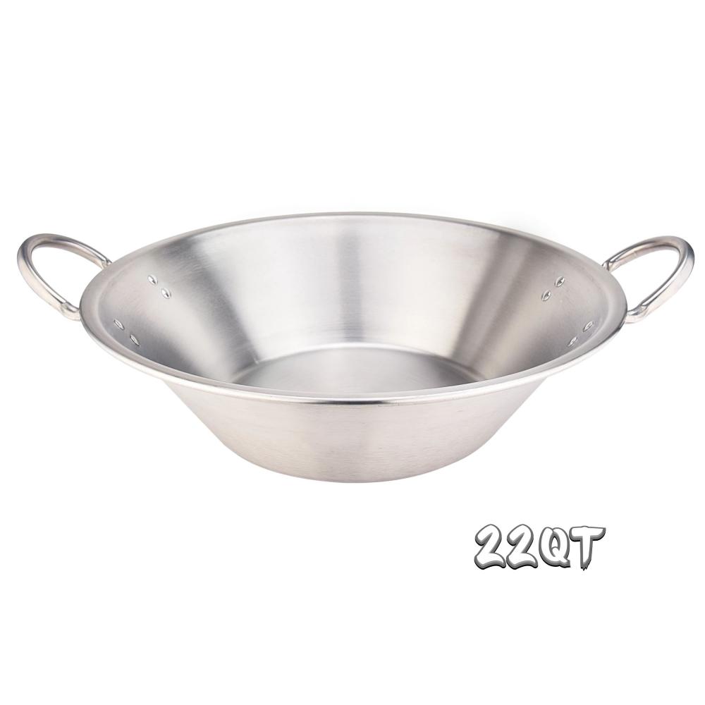 21Quart Heavy Duty Stainless Steel Large Cazo Comal
