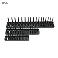 3/6PCS Set 1/4'' 3/8'' 1/2'' Socket Organizer Sleeve Holder Garage Storage Tool Metric SAE Plastic Home Tool Rack Tray Organizer