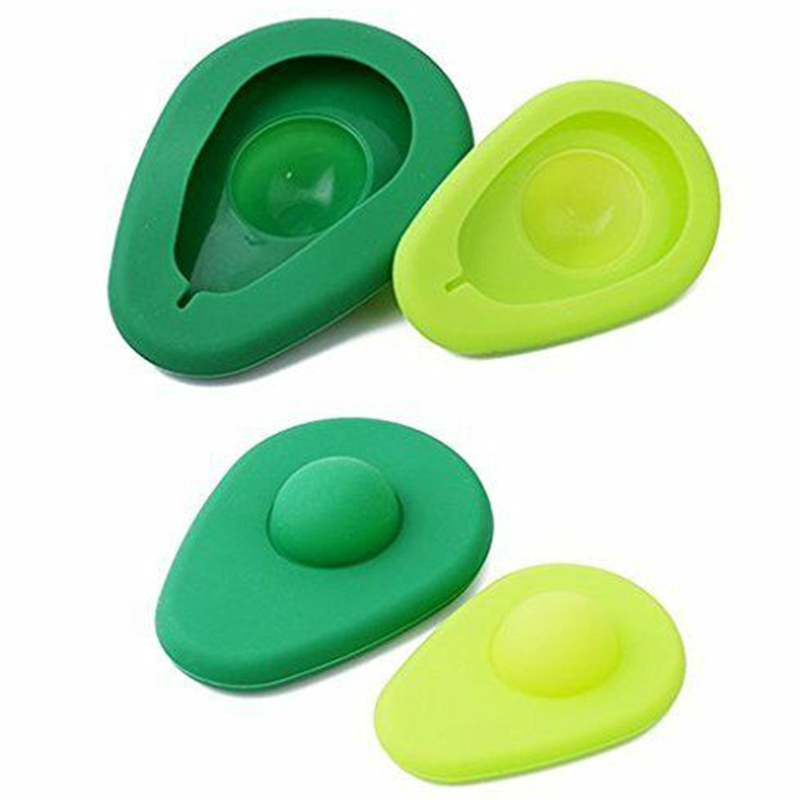 2PCS Silicone Avocado Saver Food Storage Keepers Fresh with Slicer Tool Dishwasher Safe Silicone