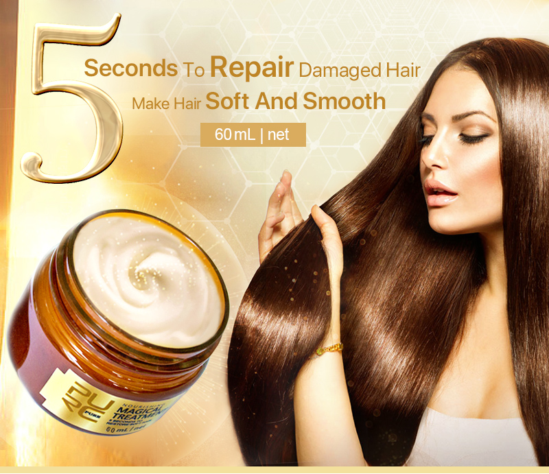 120ML PURC Magical treatment hair mask Nutrition Infusing Masque for 5 seconds Repairs hair damage restore soft hair