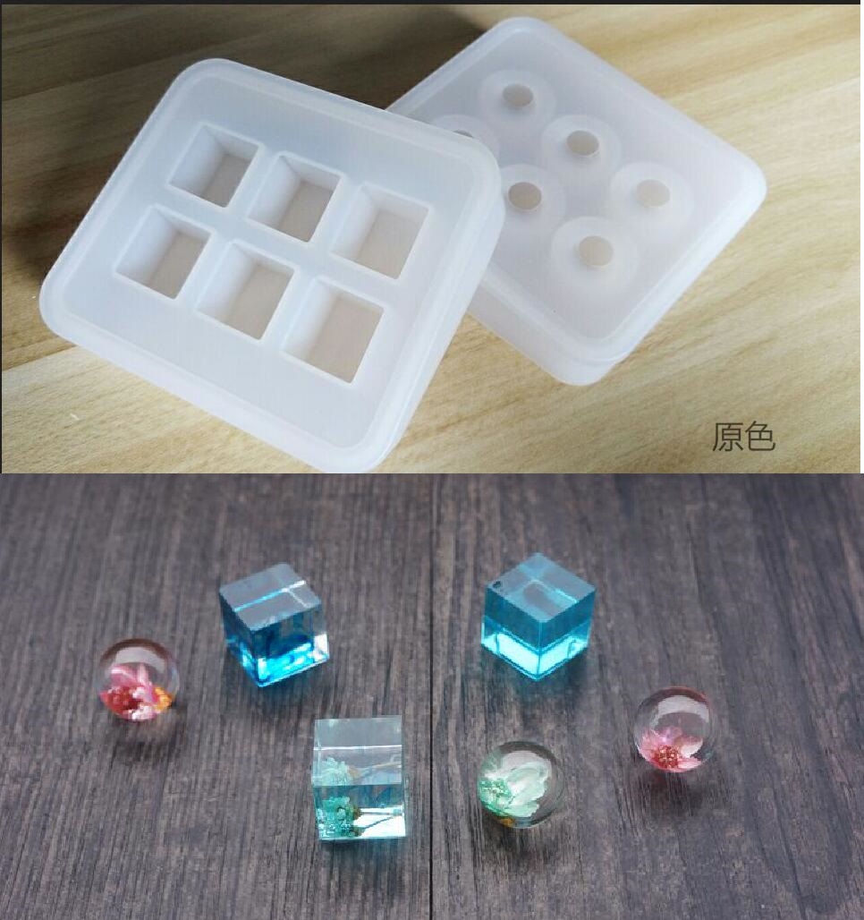 1 pc DIY Stereo spheric Silicone Crystal Drop Rubber Mold Transparent Clear Handmade Jewelry Mould Tools resin molds for jewelry
