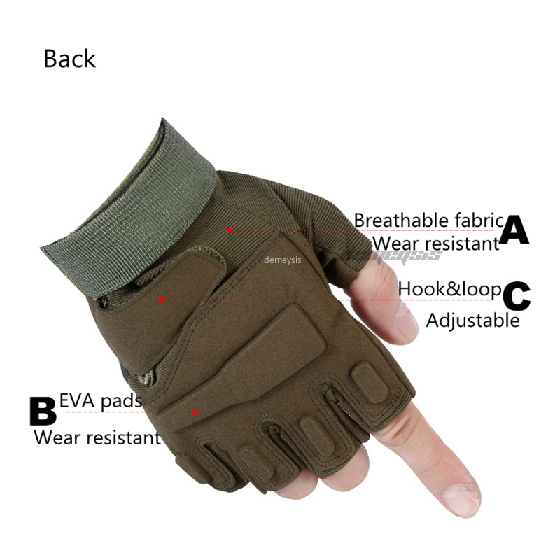 Military Tactical Gloves Airsoft Fighting Half Finger Army Military Glove Outdoor Sports Tactics Fingerless Gloves Men Women