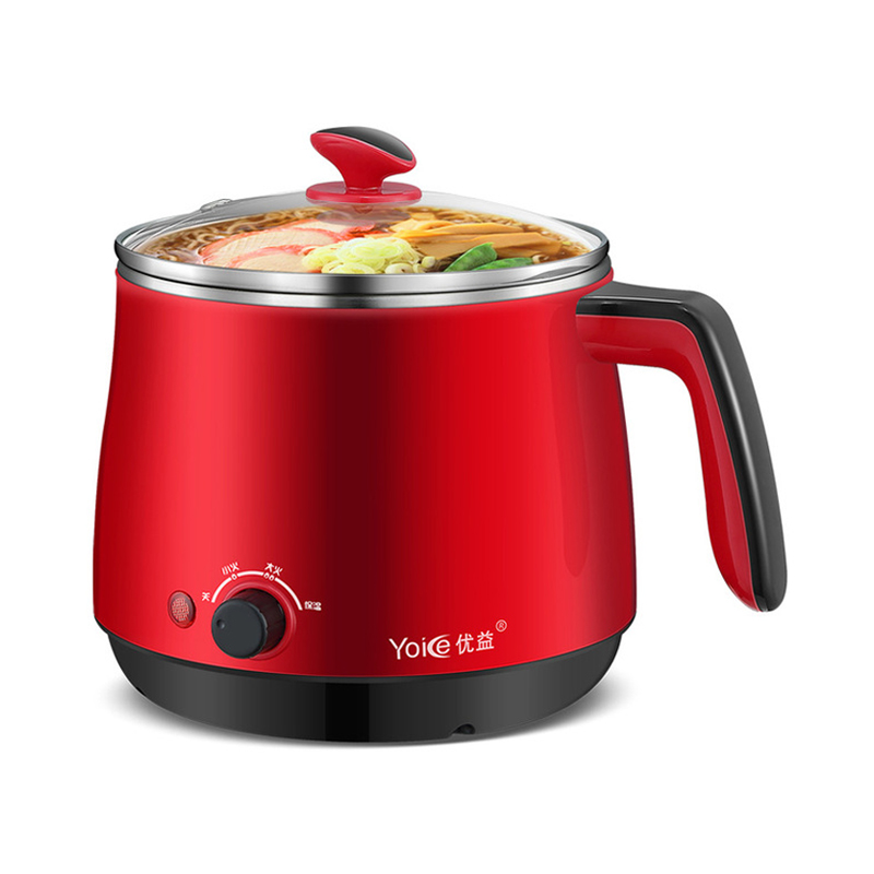 220V Multi-function Electric Cooker Thermal Insulation Hot Pot Student Dormitory Cooking Noodle Pot Food Cooker 1.5L