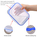 BORREY 3PCS Plastic Food Storage Box Set Fridge Freezer Food Storage Boxes Fresh Vacuum Box Heat Resistant Kitchen Containers