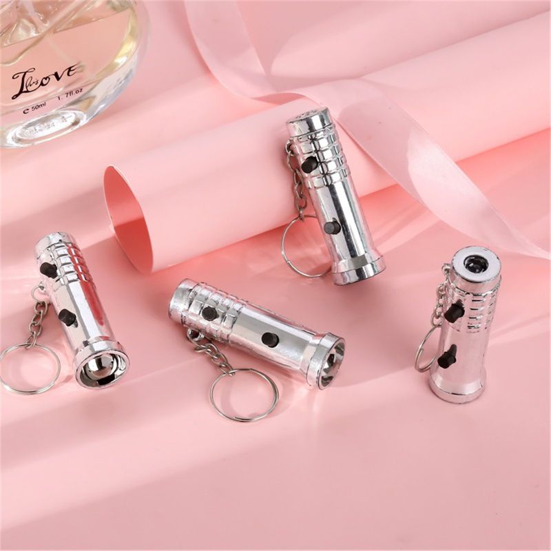 2in1 Mini Flashlight Detector UV Light Keychain Kids Toy Gift UV LED Flashlight Ultraviolet Torch zoomable Play house toys