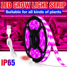 Plants Growing Light LED Full Spectrum Lamp Strip 0.5 1 2 3m USB 5V Grow Light Touch Dimmable Phyto Lamp Hydroponics Fitolampy