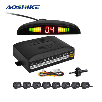 AOSHIKE Car LED Parking System Sensor with 8 Sensors Reverse Backup Car Parking Radar Monitor Display 22MM With Buzzer Front