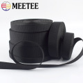 9yards Meetee 0.8mm Thicken Nylon Black Webbing 15/20/25/32/38mm Width for Outdoor Belt Handbag Bands Shoe Accessories RD212