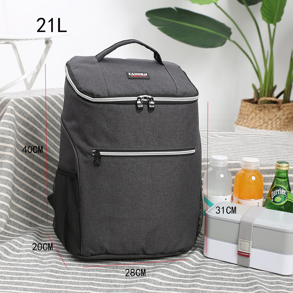 SANNE 20L Thicken Waterproof Cooler Bag Thermal Insulated Ice Bag Fresh Keeping Backpack Style Thermal Bag Insulation Ice Pack