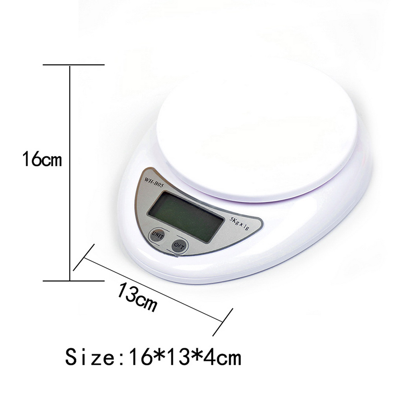 DIDIHOU 5kg/1g 1kg/0.1g Portable Digital Scale LED Electronic Scales Postal Food Measuring Weight Kitchen LED Electronic Scales