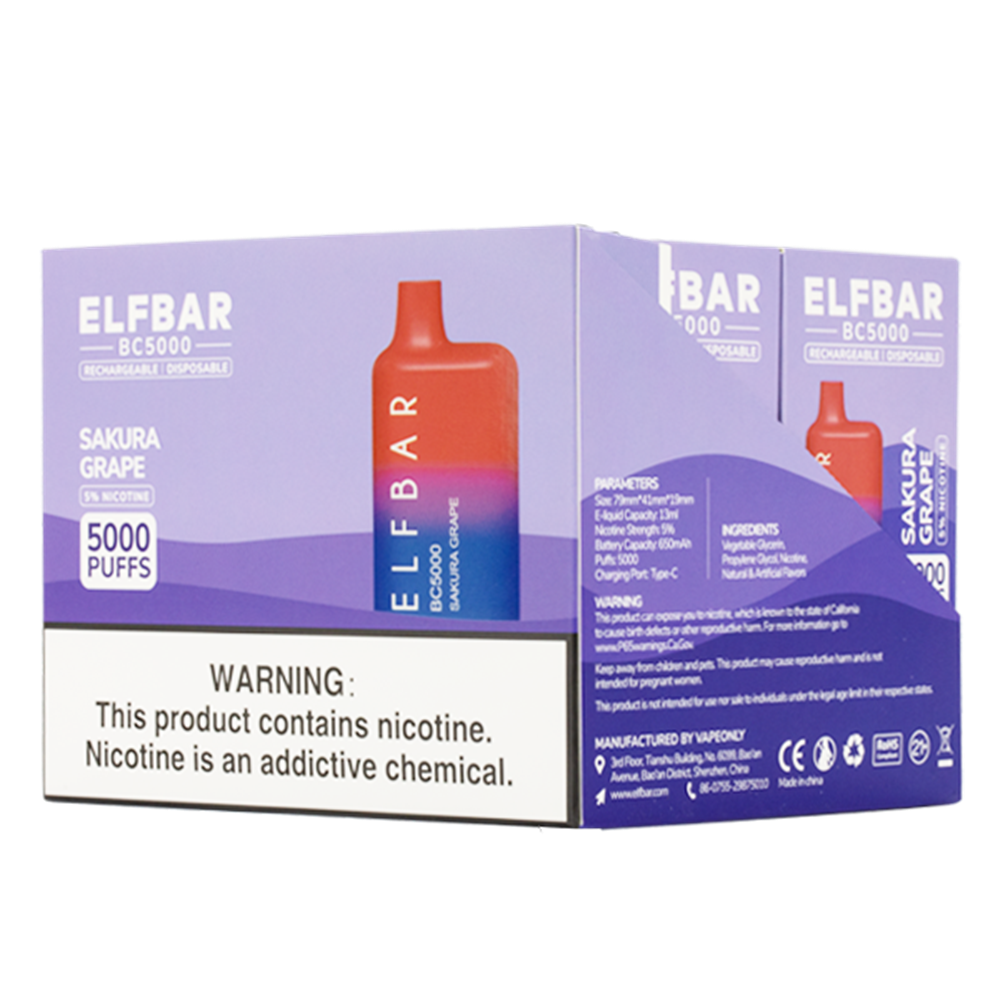 Elf Bar 5000 Flavors Png