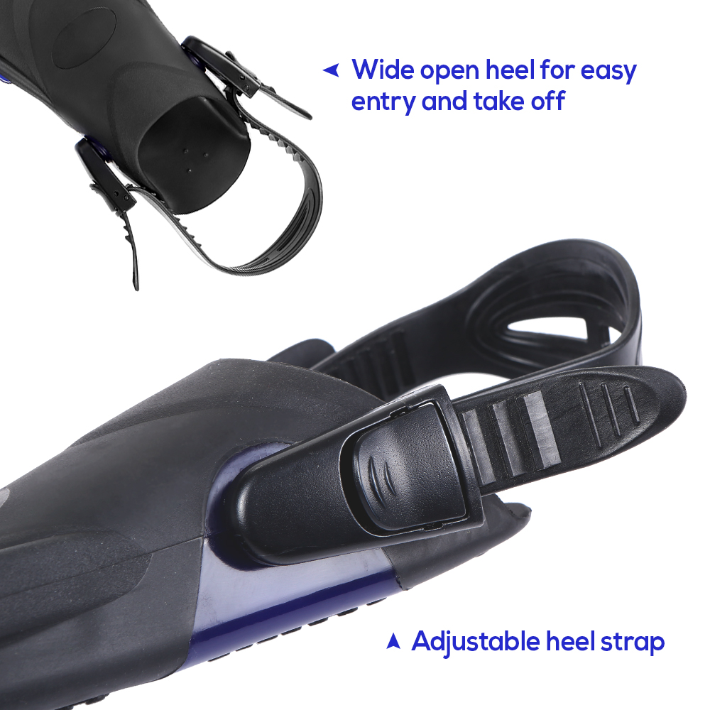 2019 Adults/Kids Anti-slip Swimming Fins Adjustable Strap Diving Fins Open Heel Swim Fins Flippers Snorkeling Scuba Equipment