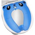 Toilet Training Seat Portable Toilet Seat Toddler PP Material with Carry Bag and 10 Packs Disposable Toilet Seat Covers (blue)