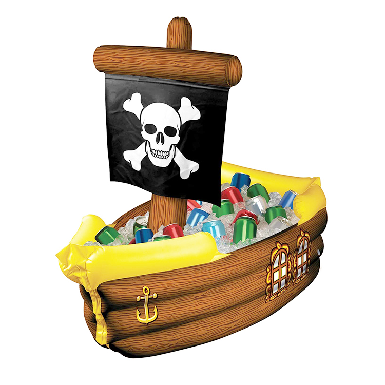 Pirate ship inflatable ice bucket
