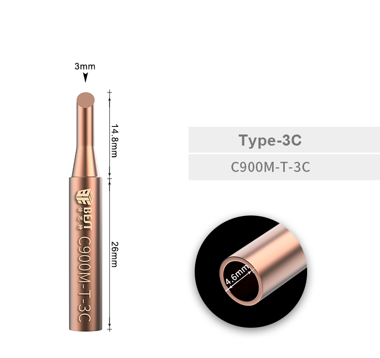 5pcs/Set BEST Original Welding Nozzle Oxygen-free copper Solder Iron Tip Lead-free Solder Non-stick tin Tip 900M-T-IS Tool Kit