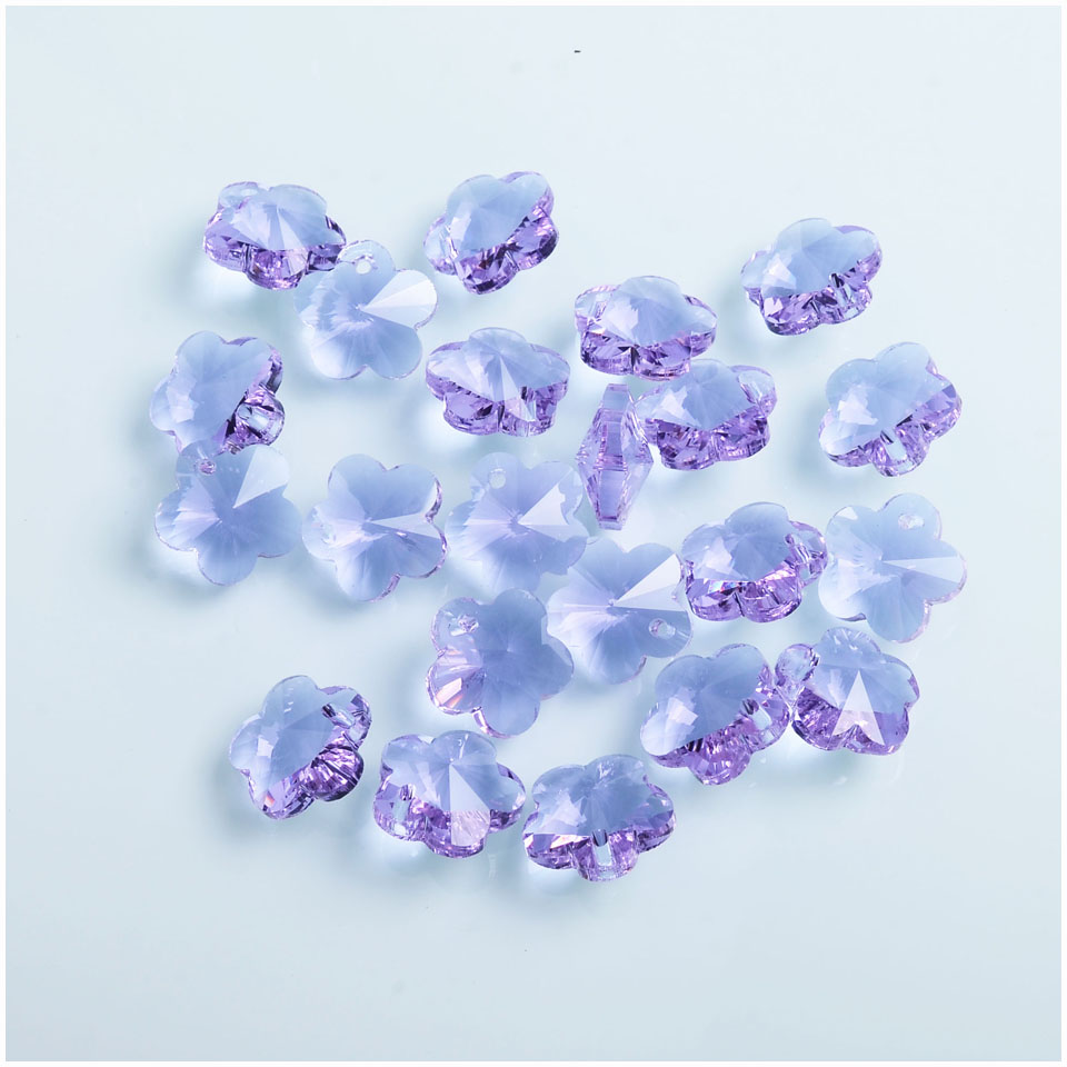 Lavender Color Crystal Beads 14mm Austria Faceted Glass Loose Beads For Jewelry DIY Making 10PCS