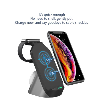 15W Fast Qi Wireless Charger Convenient Charging Dock Station For Iphone XS 8 11 Pro Max Apple Watch Airpods 5 4 3 2 1
