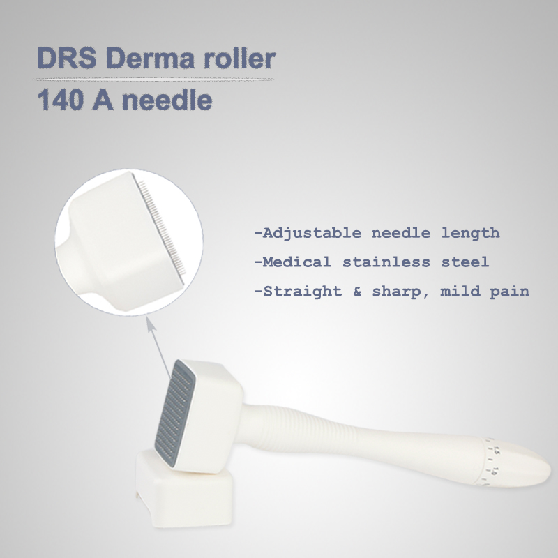 DRS140 A Adjustable Needles Length Micro Needle Stamp Stainless Steel Skin Care Hair Loss Beard Derma Roller System Mezoroller