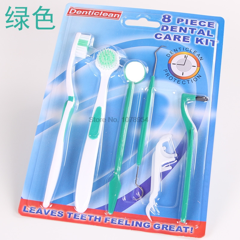 by ems or dhl 50sets 8in1 Oral Care Dental Care Tooth Brush Kit Cleaning Dental Hygiene Products