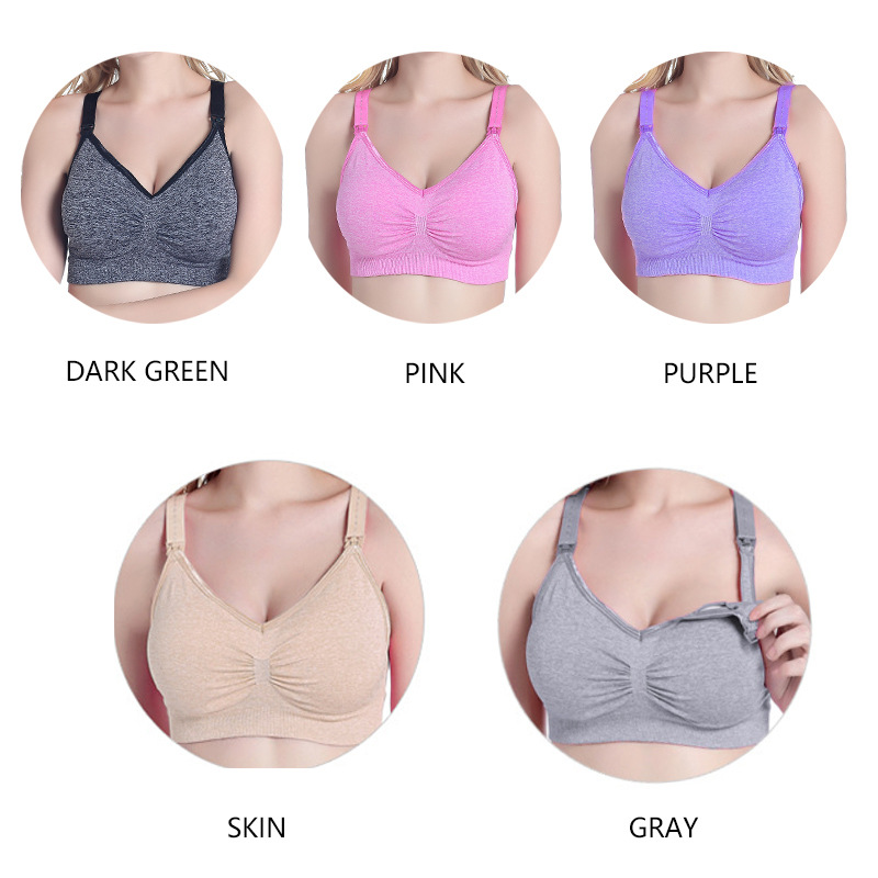 Large size Maternity Nursing Bra Breastfeeding Bras Pregnant women Feeding Bra Soutien gorge allaitement Wire free bra