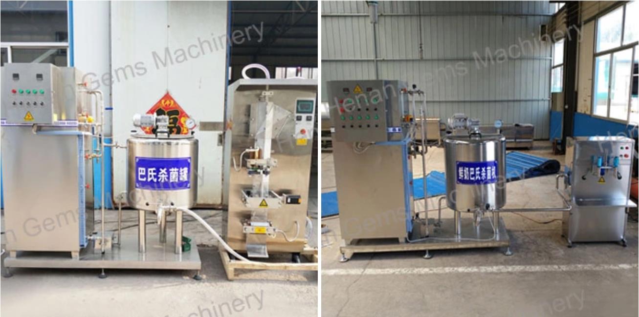 pasteurization machine with filling machine